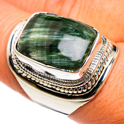 Seraphinite Rings handcrafted by Ana Silver Co - RING80538