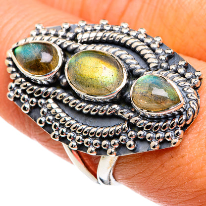 Labradorite Rings handcrafted by Ana Silver Co - RING80542