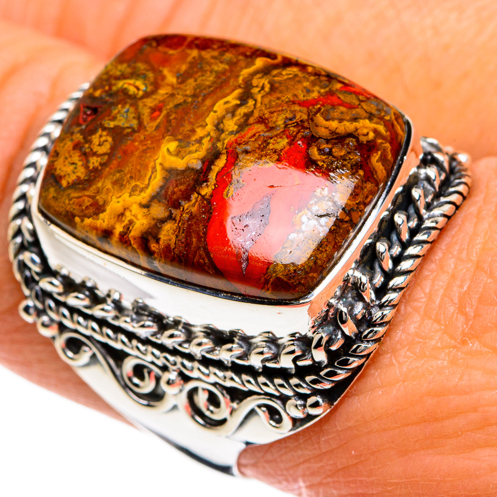 Moroccan Agate Rings handcrafted by Ana Silver Co - RING80545