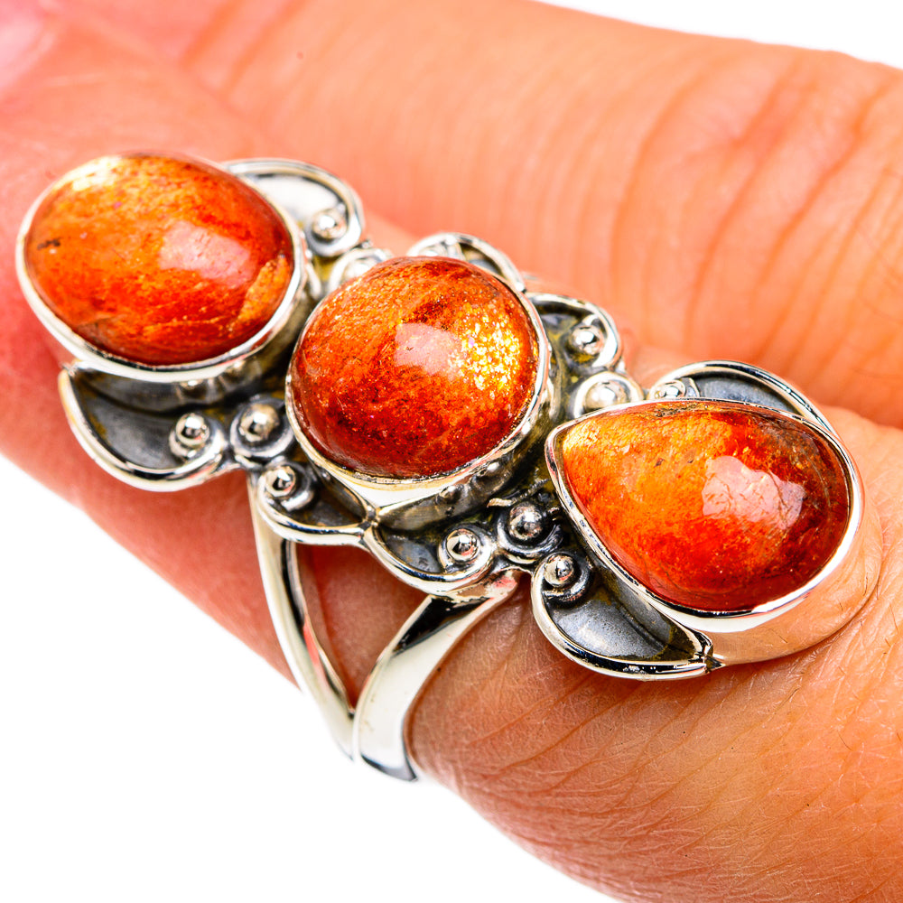 Sunstone Rings handcrafted by Ana Silver Co - RING80546