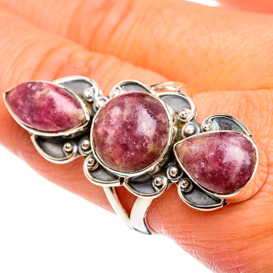 Lepidolite Rings handcrafted by Ana Silver Co - RING80548