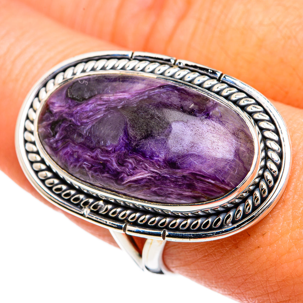 Charoite Rings handcrafted by Ana Silver Co - RING80552
