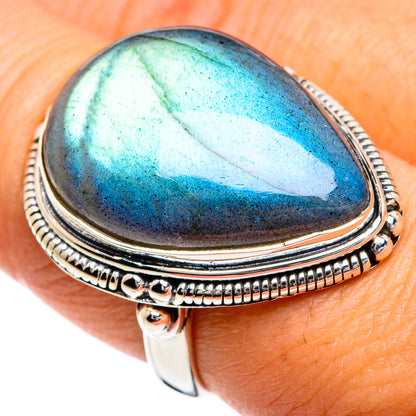 Labradorite Rings handcrafted by Ana Silver Co - RING80566