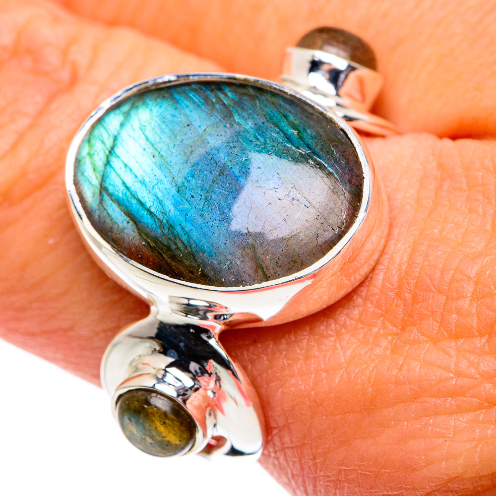 Labradorite Rings handcrafted by Ana Silver Co - RING80572