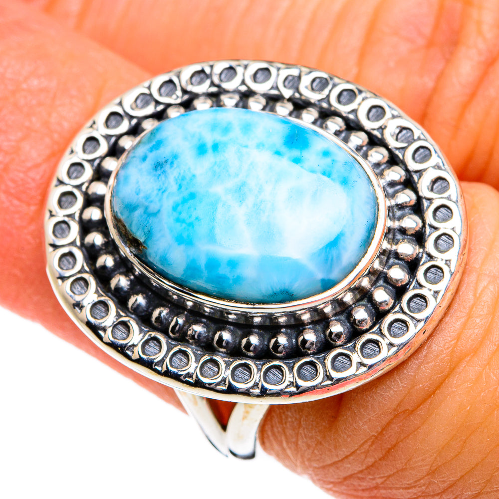 Larimar Rings handcrafted by Ana Silver Co - RING80576