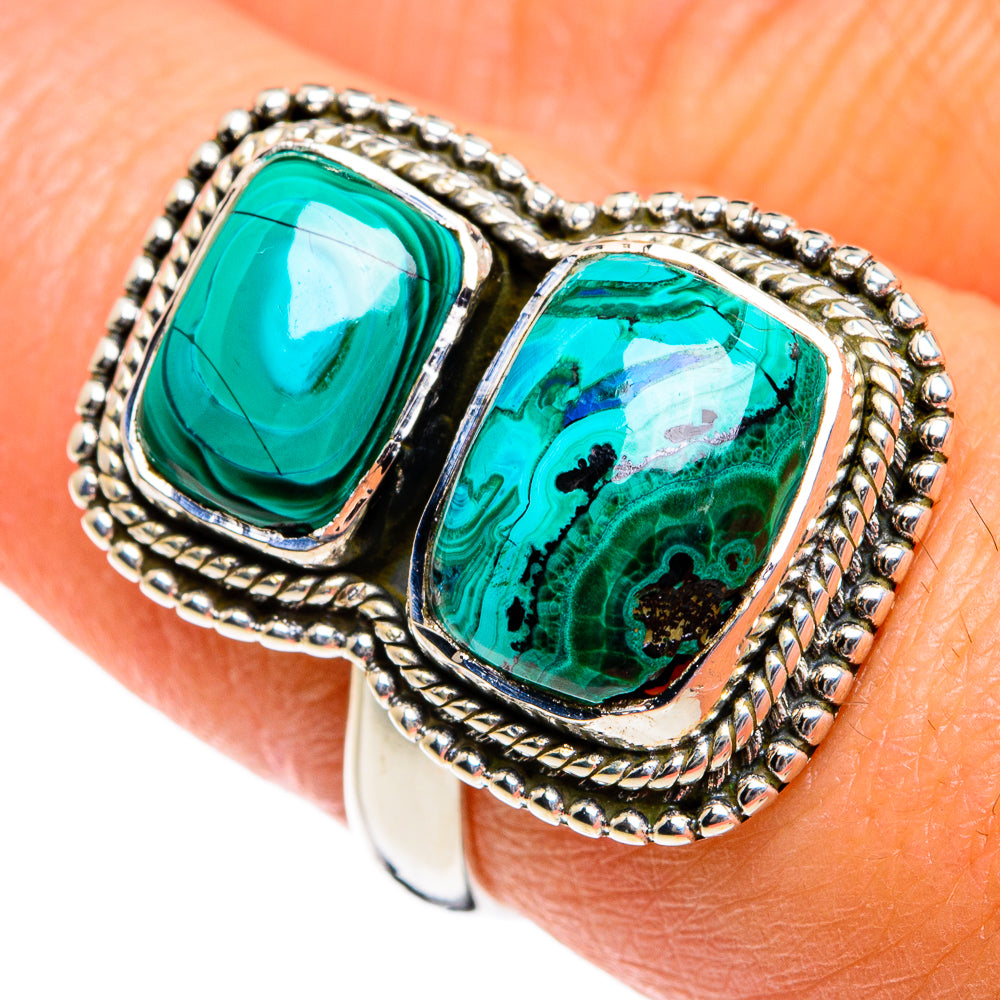 Chrysocolla Rings handcrafted by Ana Silver Co - RING80577