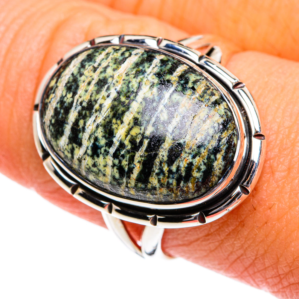 Lizard Jasper Rings handcrafted by Ana Silver Co - RING80578