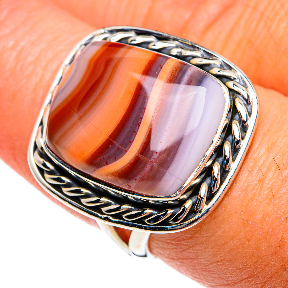 Lake Superior Agate Rings handcrafted by Ana Silver Co - RING80584