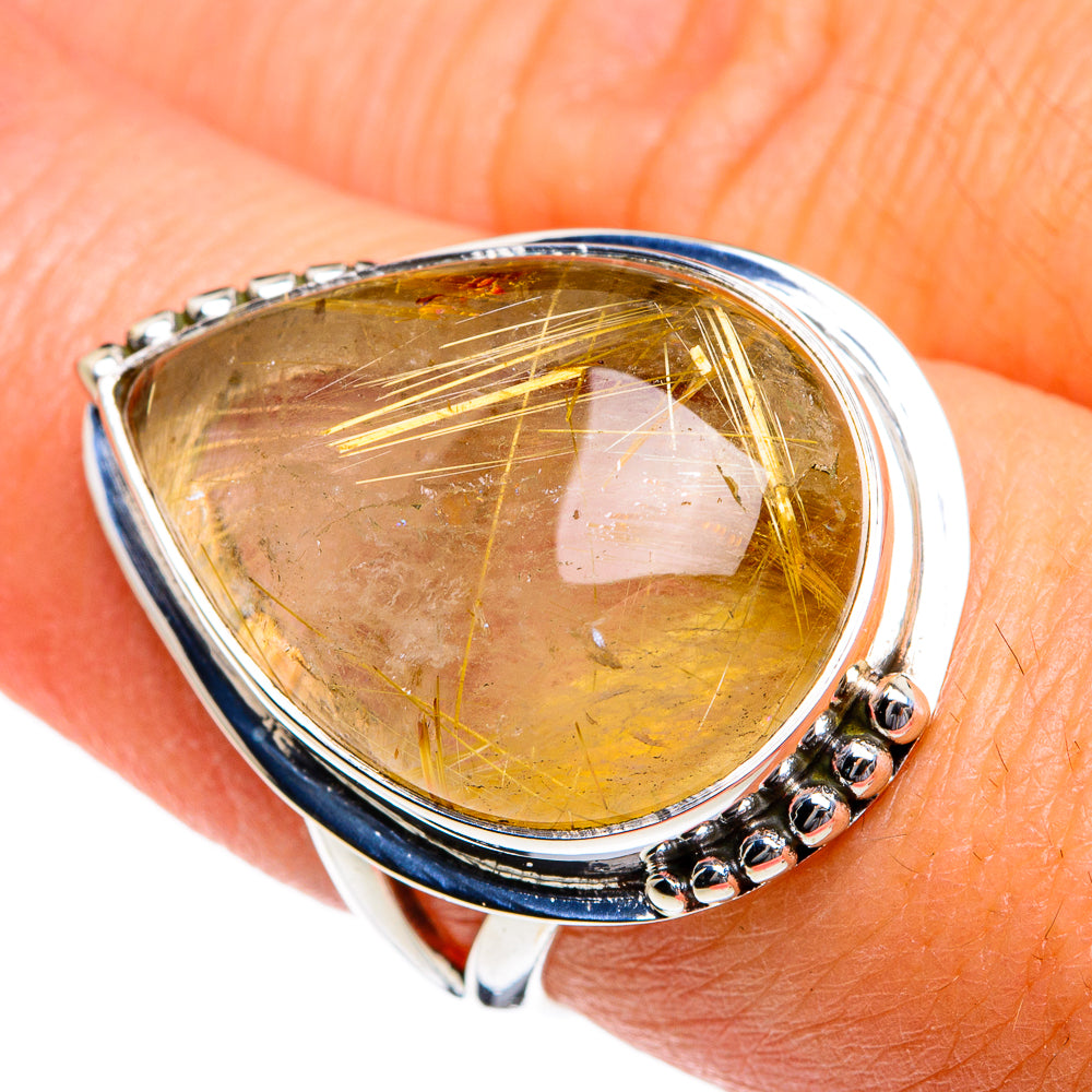 Rutilated Quartz Rings handcrafted by Ana Silver Co - RING80593