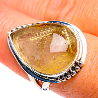 Rutilated Quartz Rings handcrafted by Ana Silver Co - RING80593