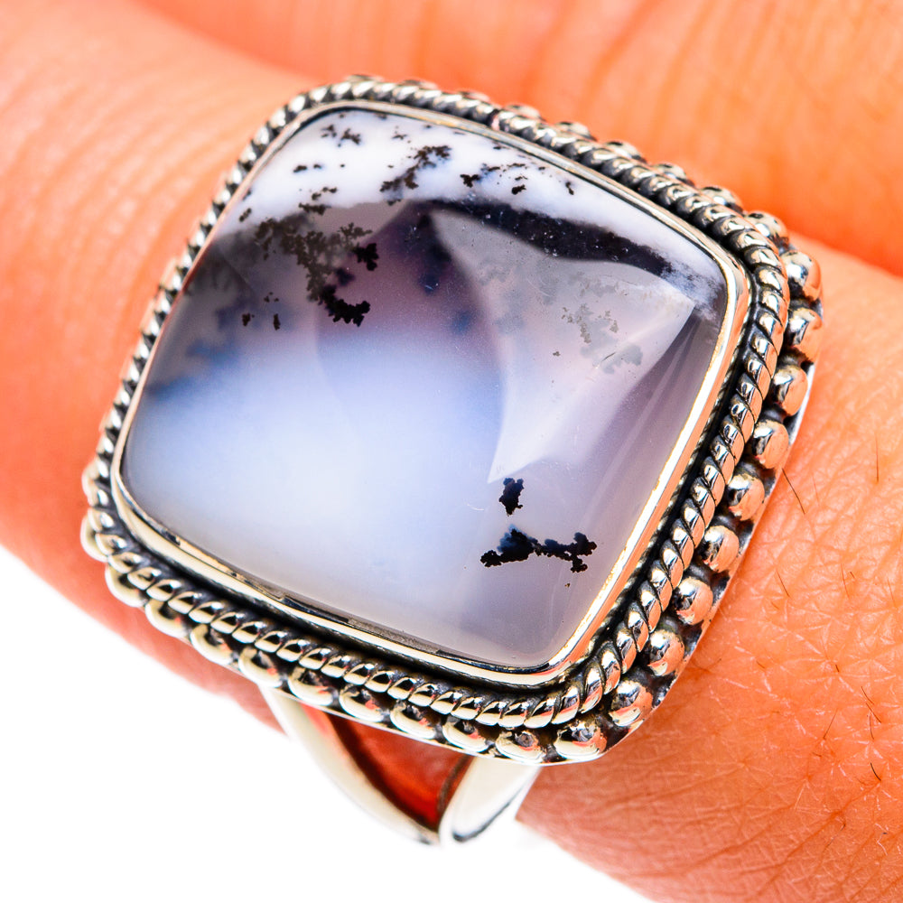 Dendritic Opal Rings handcrafted by Ana Silver Co - RING80596