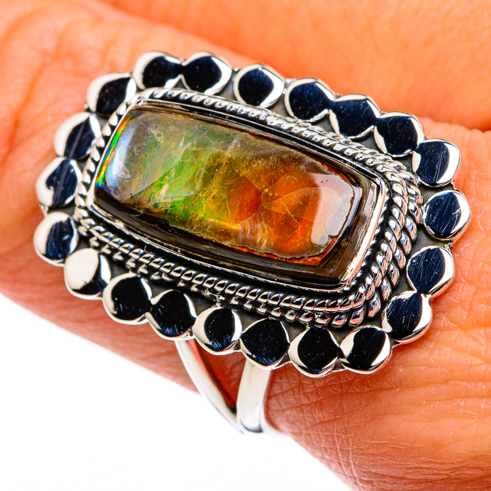 Ammolite Rings handcrafted by Ana Silver Co - RING80599