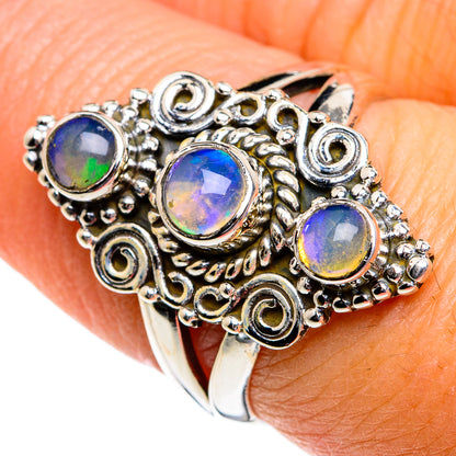 Ethiopian Opal Rings handcrafted by Ana Silver Co - RING80601