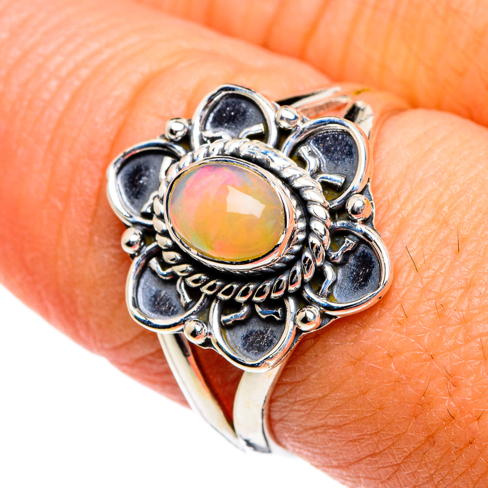 Ethiopian Opal Rings handcrafted by Ana Silver Co - RING80602