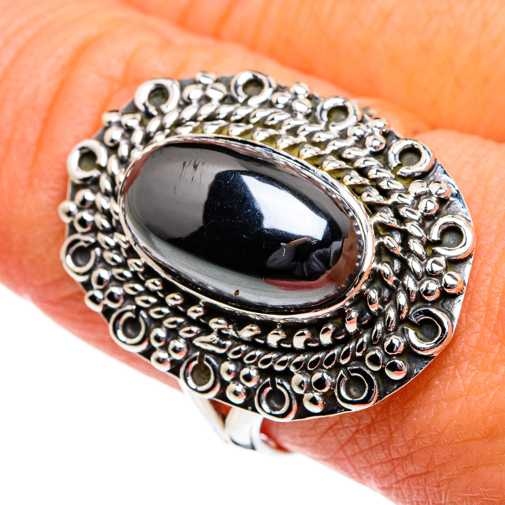 Hematite Rings handcrafted by Ana Silver Co - RING80604