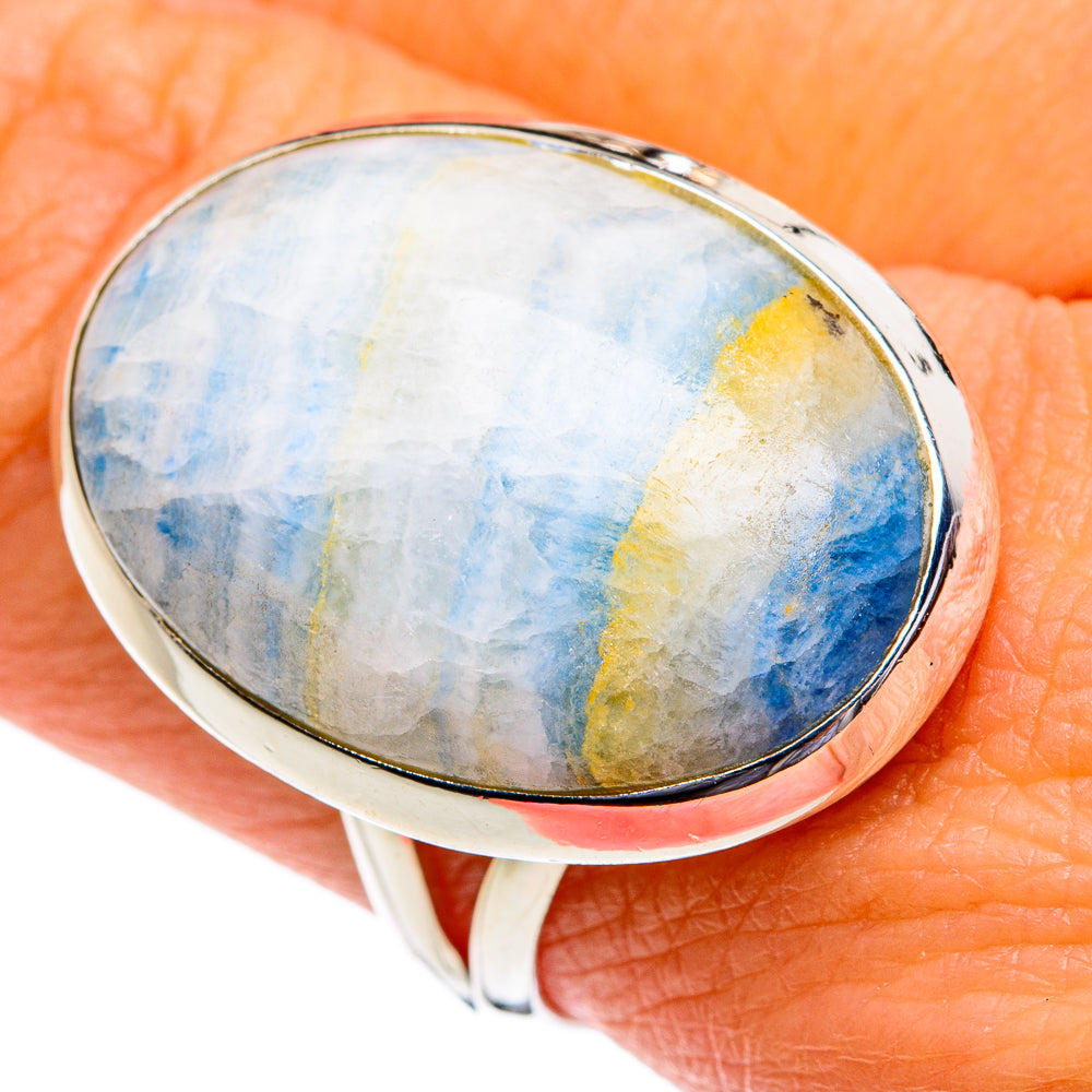 Blue Scheelite Rings handcrafted by Ana Silver Co - RING80608