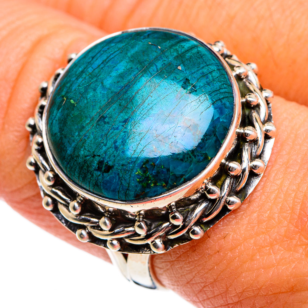 Chrysocolla Rings handcrafted by Ana Silver Co - RING80609