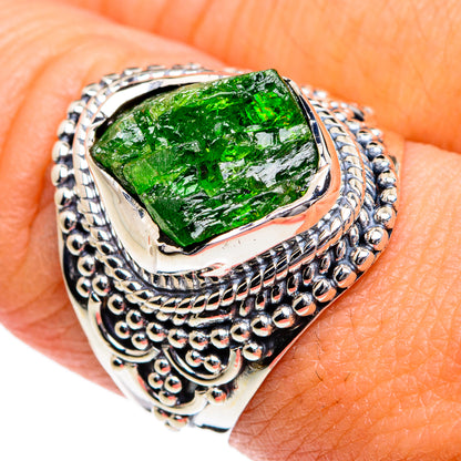 Chrome Diopside Rings handcrafted by Ana Silver Co - RING80613