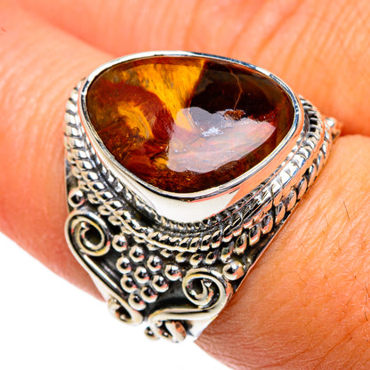 Golden Pietersite Rings handcrafted by Ana Silver Co - RING80619