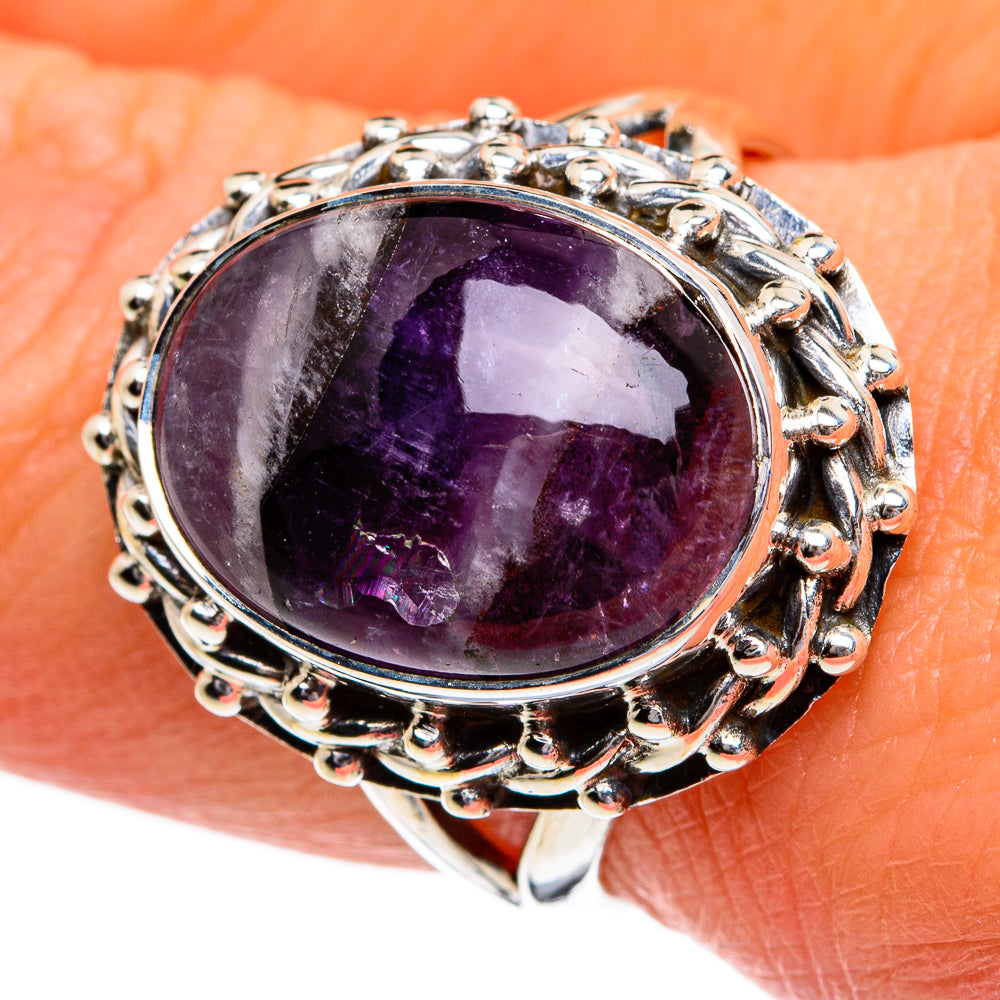 Chevron Amethyst Rings handcrafted by Ana Silver Co - RING80626