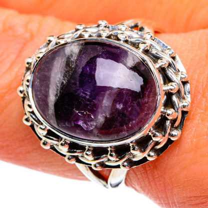 Chevron Amethyst Rings handcrafted by Ana Silver Co - RING80626