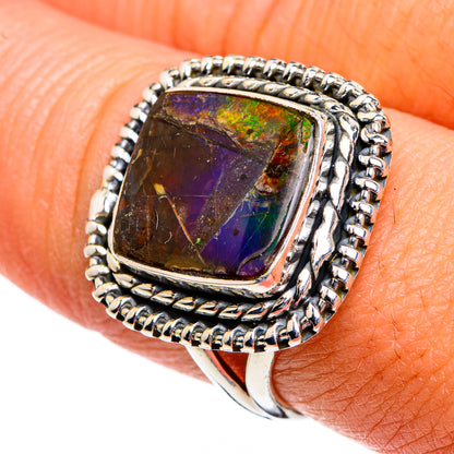 Ammolite Rings handcrafted by Ana Silver Co - RING80634