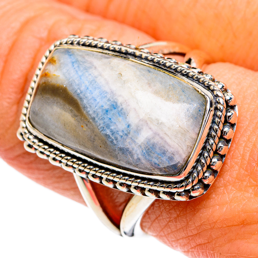 Blue Scheelite Rings handcrafted by Ana Silver Co - RING80641