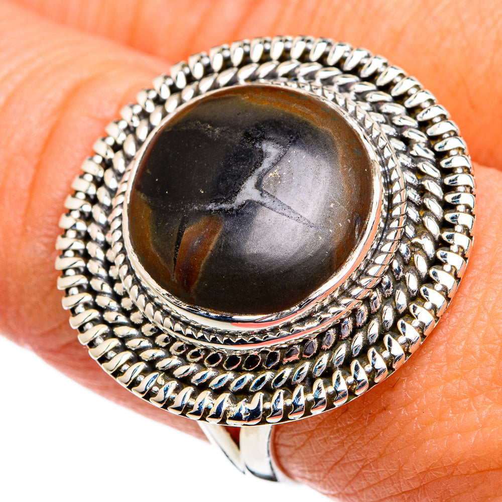 Septarian Geode Rings handcrafted by Ana Silver Co - RING80648
