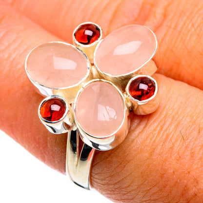 Rose Quartz Rings handcrafted by Ana Silver Co - RING80655