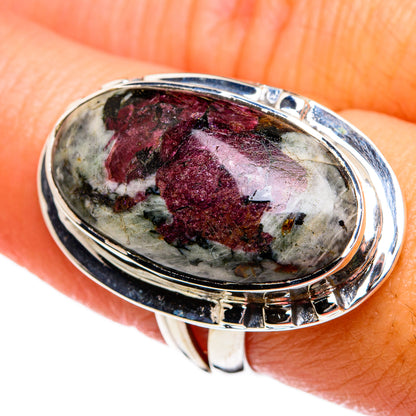 Russian Eudialyte Rings handcrafted by Ana Silver Co - RING80656