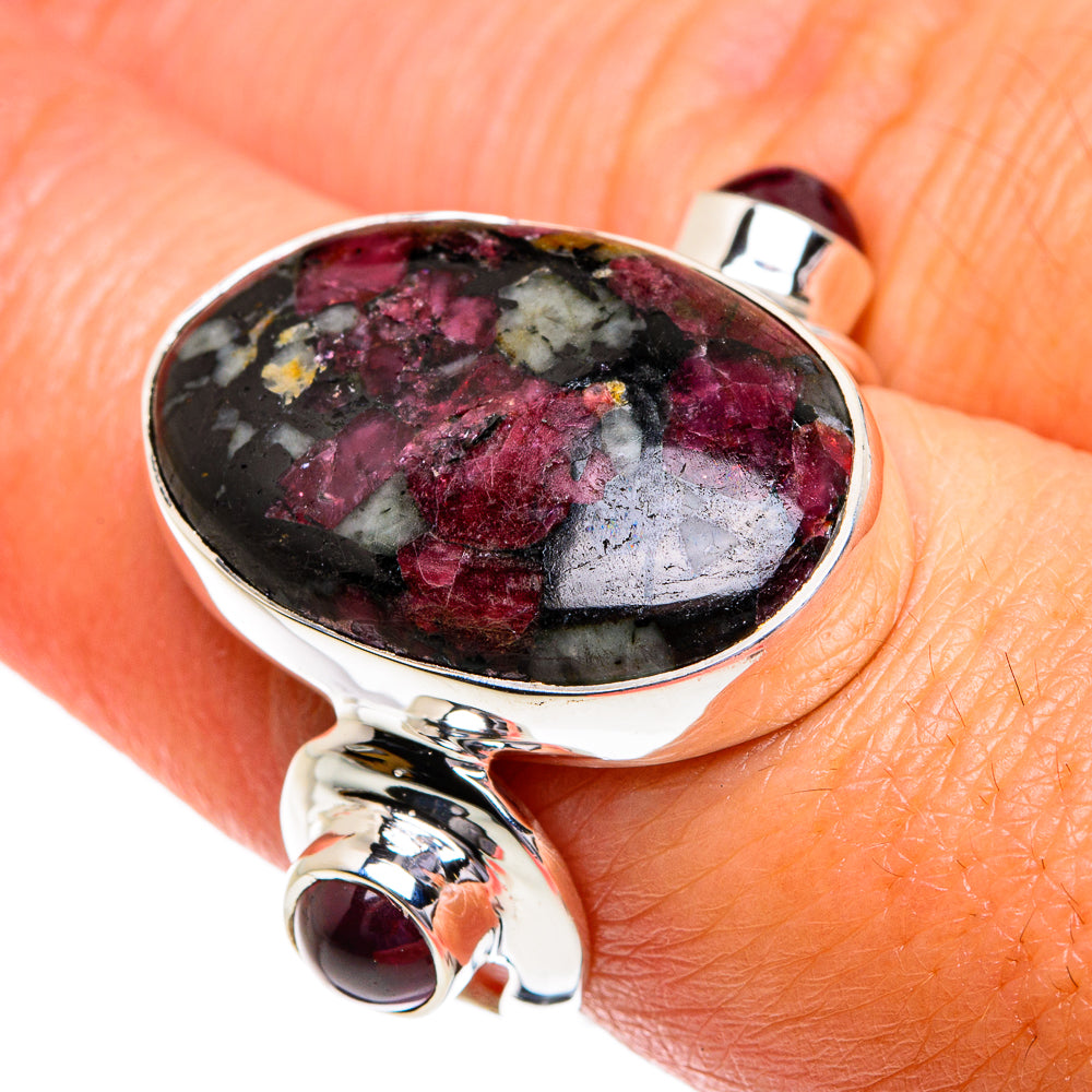 Russian Eudialyte Rings handcrafted by Ana Silver Co - RING80657