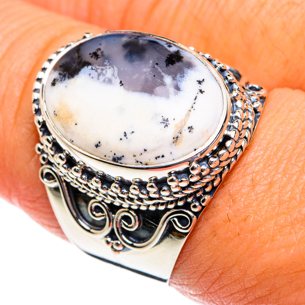 Dendritic Opal Rings handcrafted by Ana Silver Co - RING80662