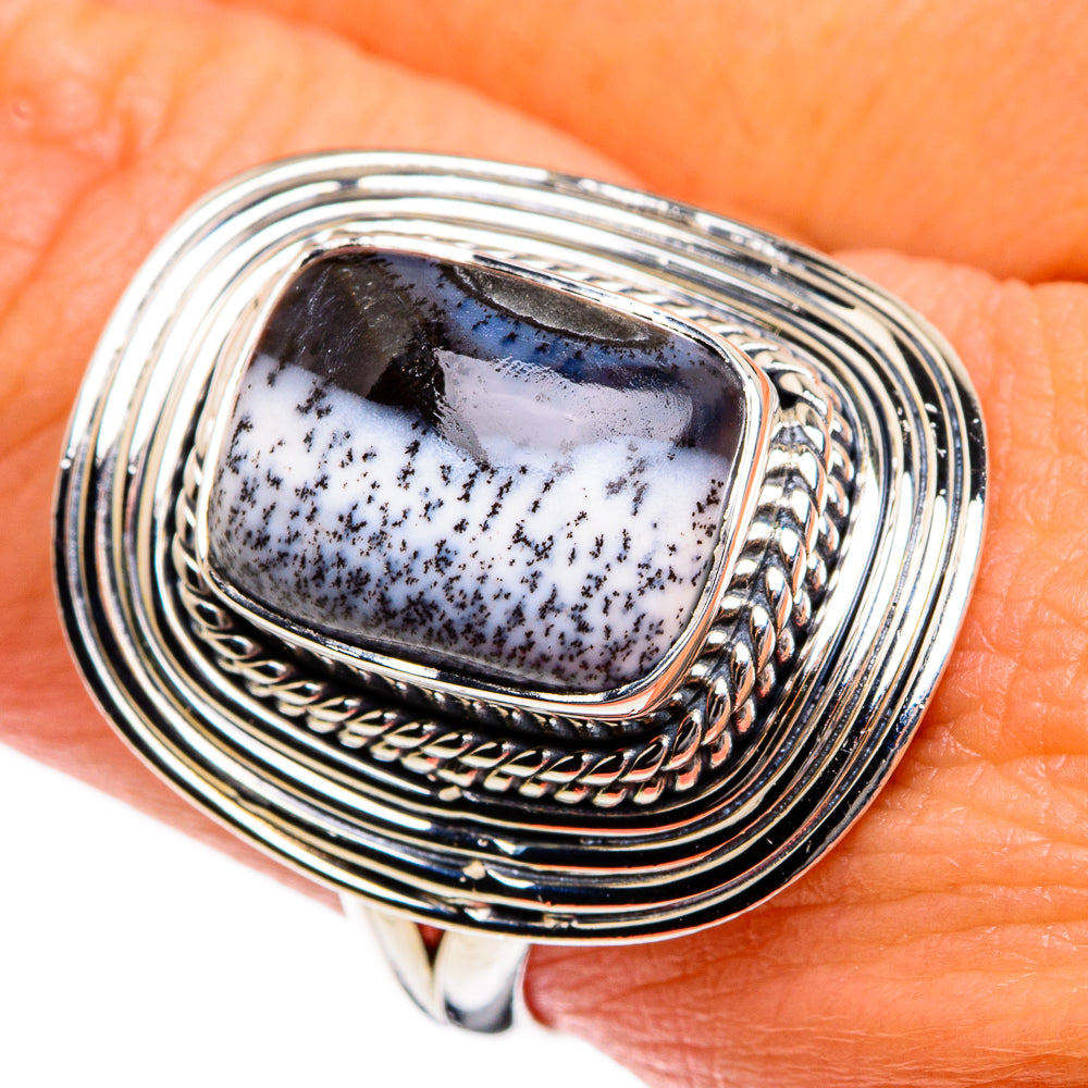 Dendritic Opal Rings handcrafted by Ana Silver Co - RING80664