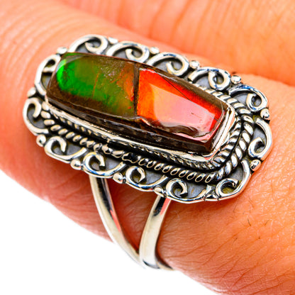 Ammolite Rings handcrafted by Ana Silver Co - RING80665