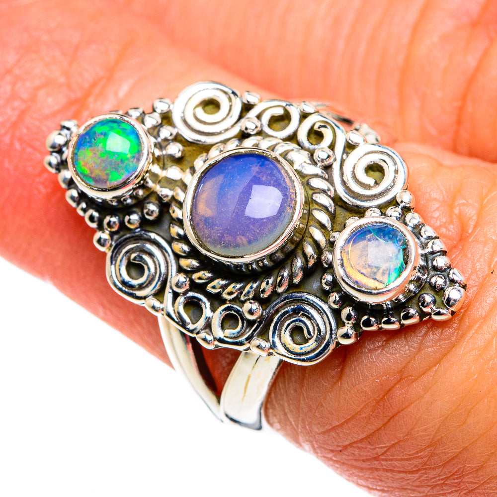 Ethiopian Opal Rings handcrafted by Ana Silver Co - RING80666