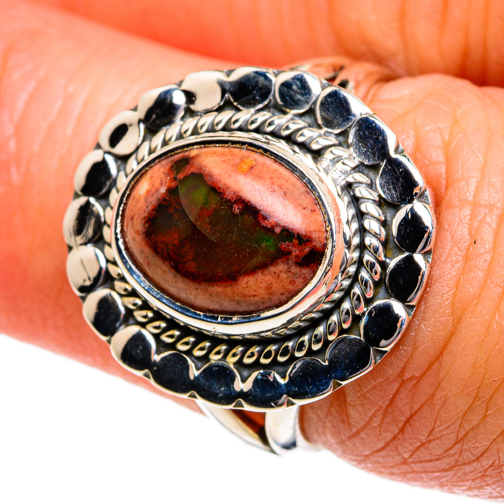 Mexican Fire Opal Rings handcrafted by Ana Silver Co - RING80667
