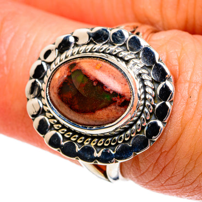 Mexican Fire Opal Rings handcrafted by Ana Silver Co - RING80667