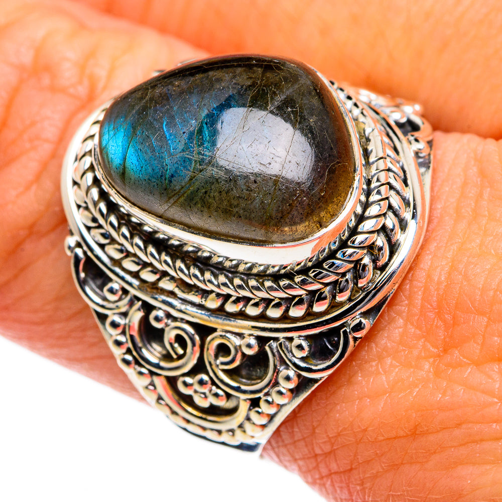 Labradorite Rings handcrafted by Ana Silver Co - RING80670