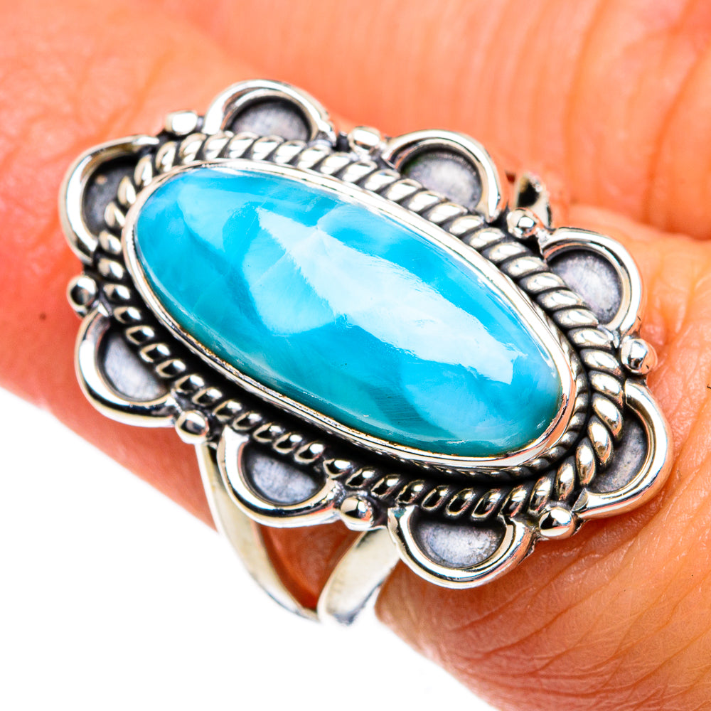 Larimar Rings handcrafted by Ana Silver Co - RING80671