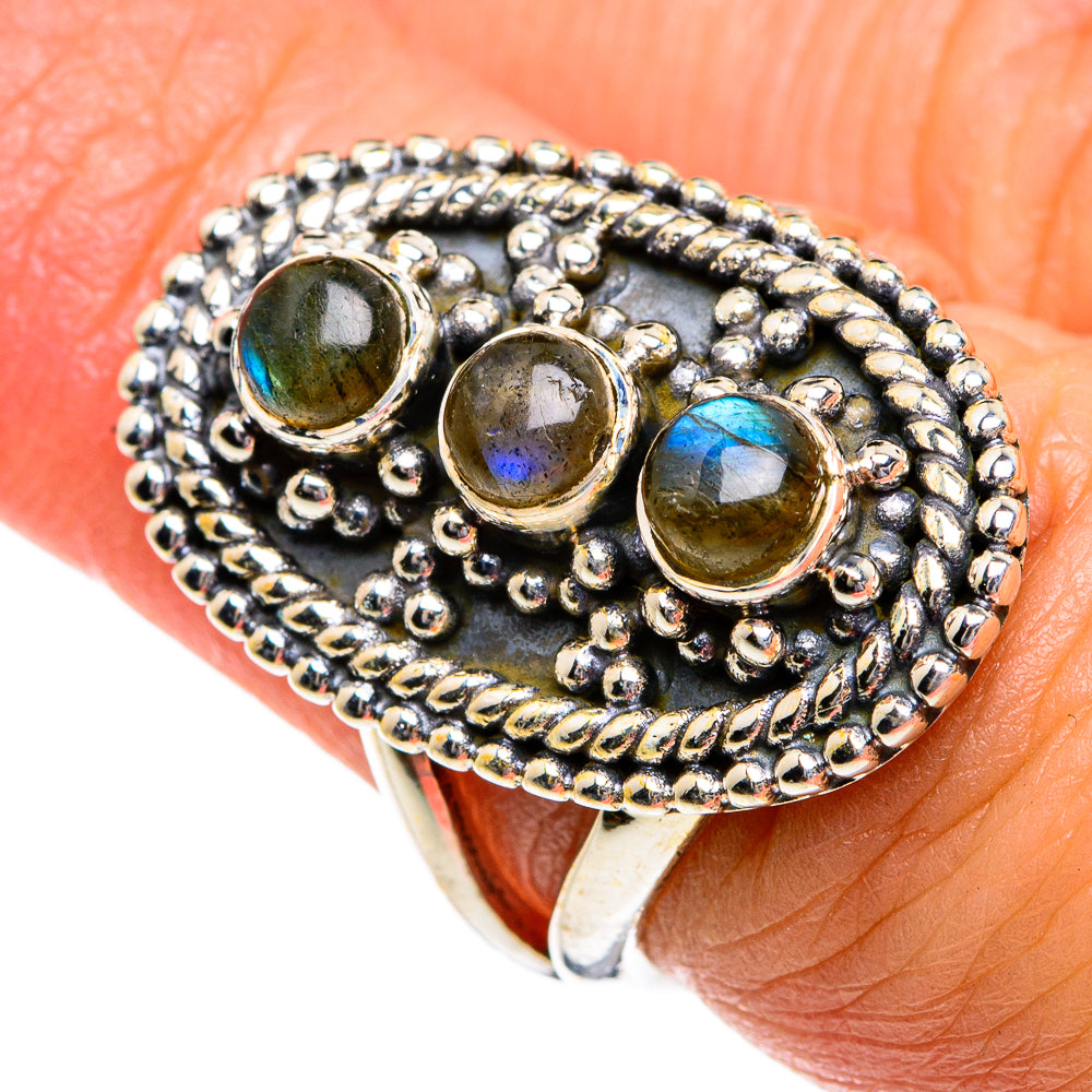 Labradorite Rings handcrafted by Ana Silver Co - RING80674