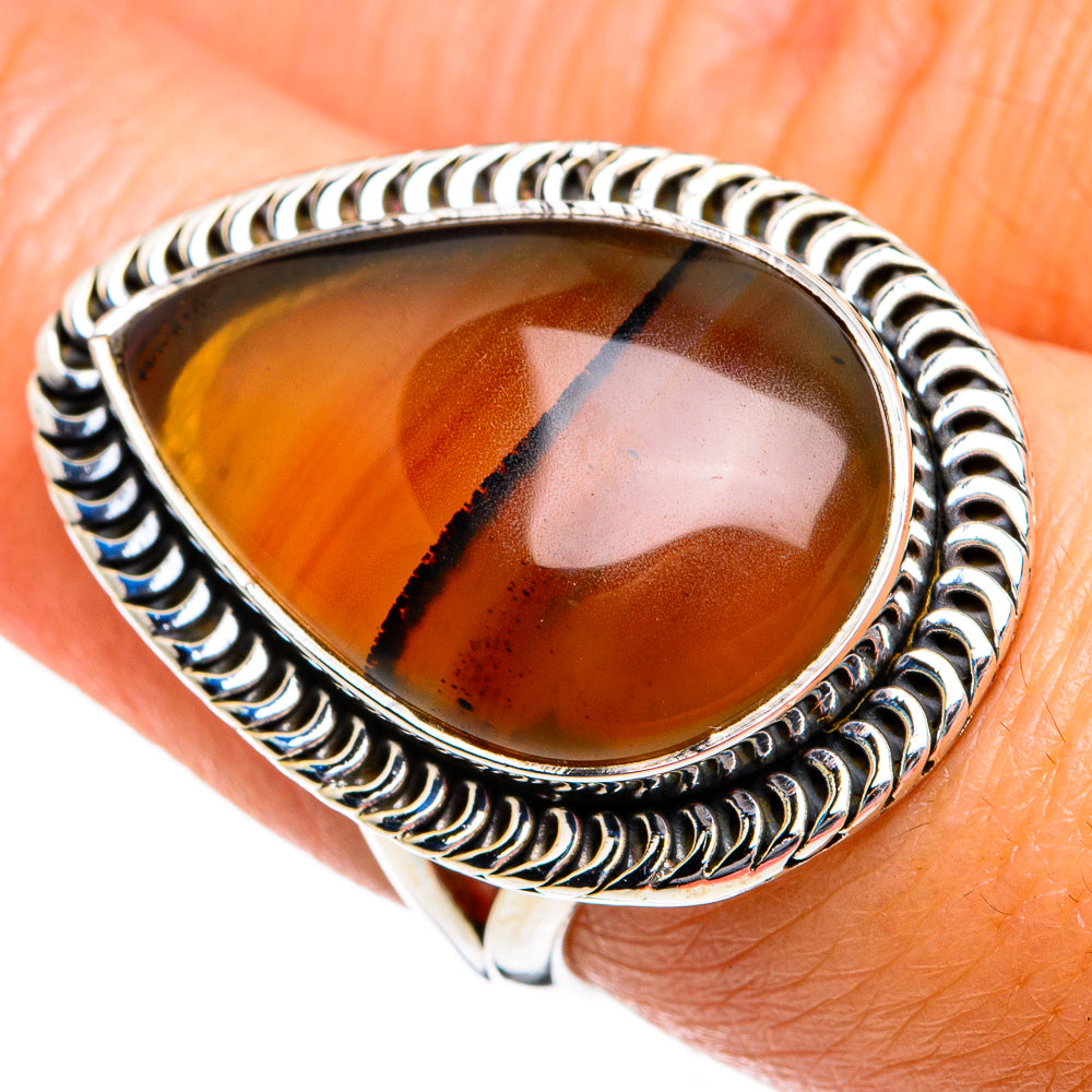 Botswana Agate Rings handcrafted by Ana Silver Co - RING80680