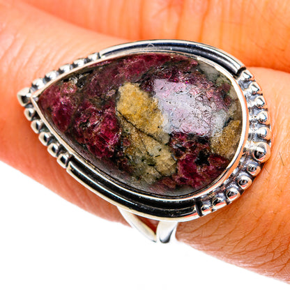 Russian Eudialyte Rings handcrafted by Ana Silver Co - RING80685