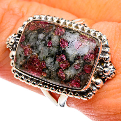 Russian Eudialyte Rings handcrafted by Ana Silver Co - RING80686