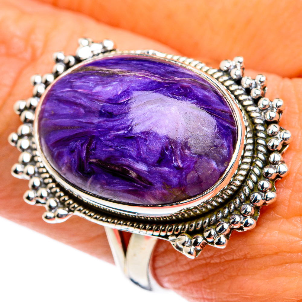 Charoite Rings handcrafted by Ana Silver Co - RING80688