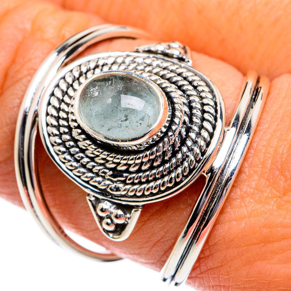Aquamarine Rings handcrafted by Ana Silver Co - RING80702