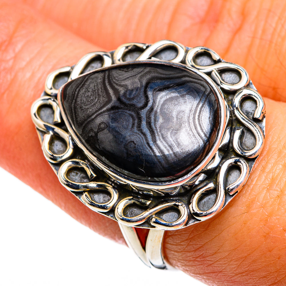 Psilomelane Rings handcrafted by Ana Silver Co - RING80715
