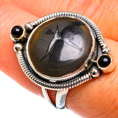 Septarian Geode Rings handcrafted by Ana Silver Co - RING80716
