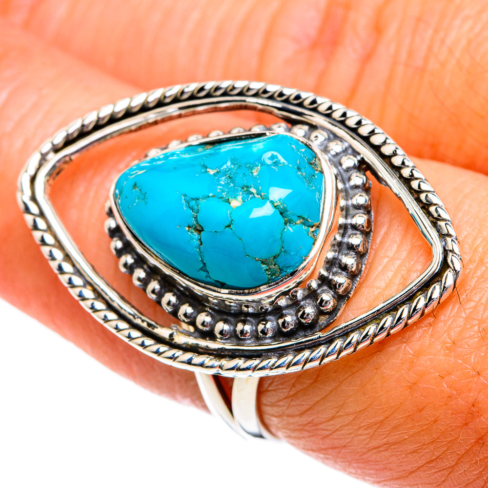 Tibetan Turquoise Rings handcrafted by Ana Silver Co - RING80727