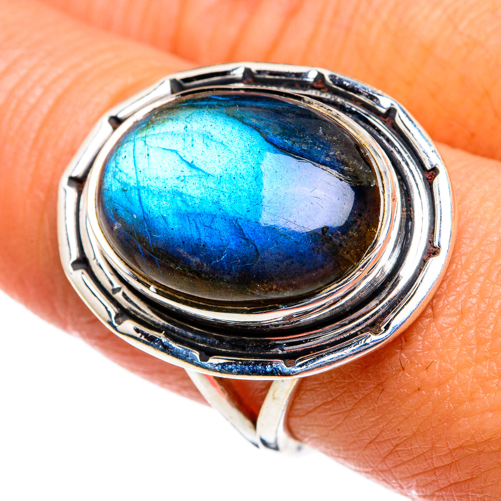 Labradorite Rings handcrafted by Ana Silver Co - RING80728