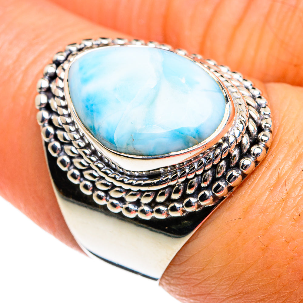 Larimar Rings handcrafted by Ana Silver Co - RING80729